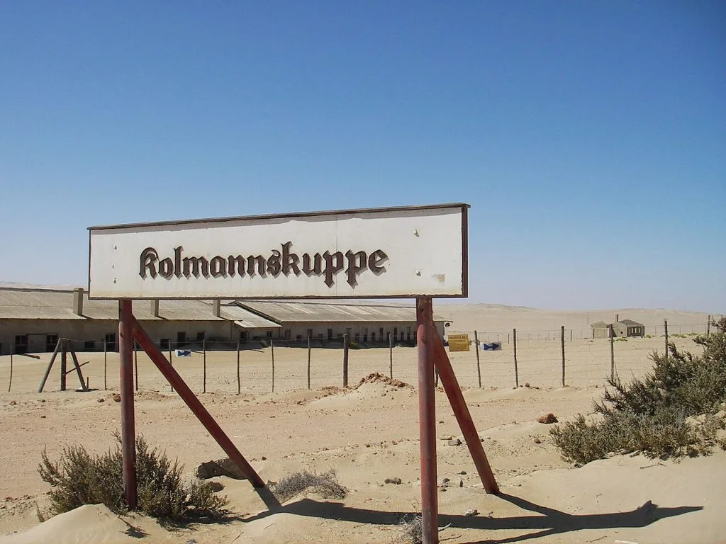 Lugares embrujados - Kolmanskop 1 Kolmannskuppe letrero