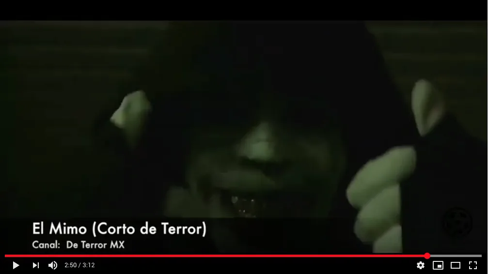 El mimo corto de terror - video